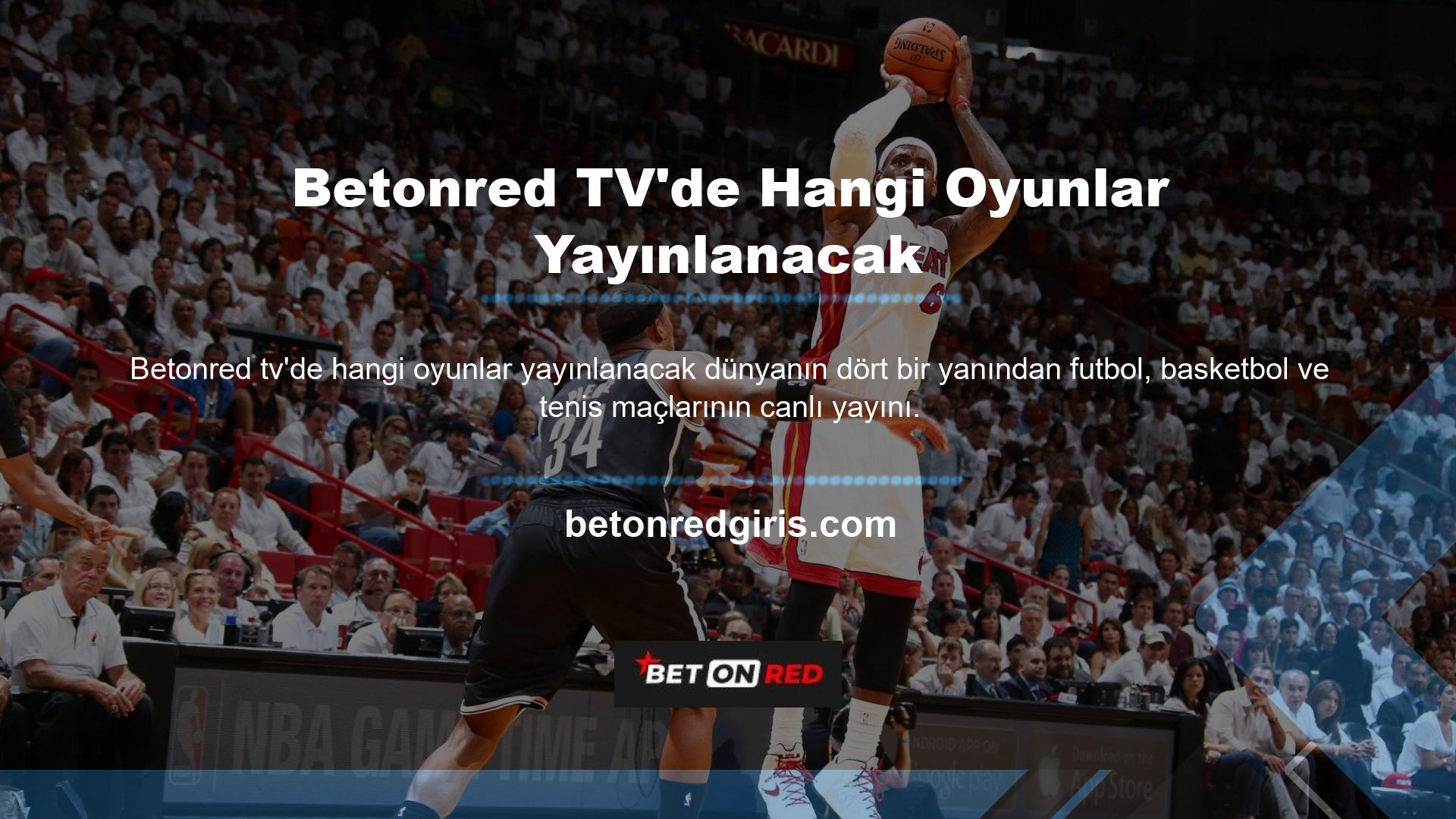 Betonred TV web sitesinde spor bahisleri oyunları ve düzenli yayınlar yayınlanırken, günlük olarak maç tahtaları oluşturulmaktadır